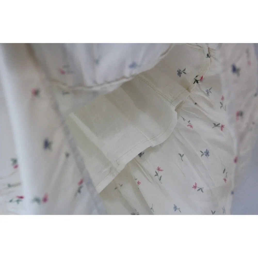 Old Navy Girl's XL Sleeveless Embroidered Maxi Dress Floral Tiered Cream Boho